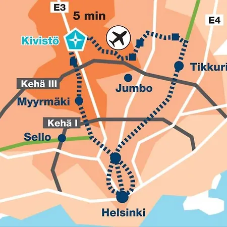 To Luxstudio Karneoli From Helsinki Airport 6 Min, To 27min, Free Parking In Kivistoe *