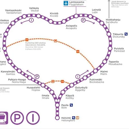 To Luxstudio Karneoli From Helsinki Airport 6 Min, To 27min, Free Parking In Kivistoe *